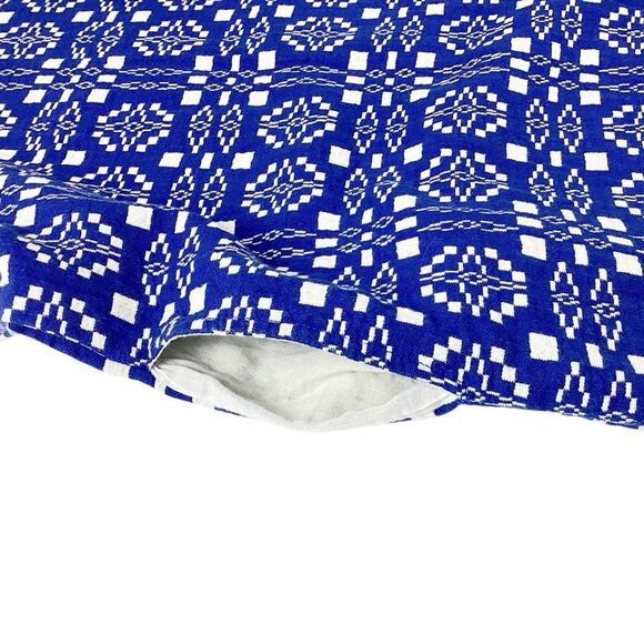 ACE & JIG Size XS Deck Dress in Cardiff Textile Blue White Geometric Pattern - Picture 9 of 11